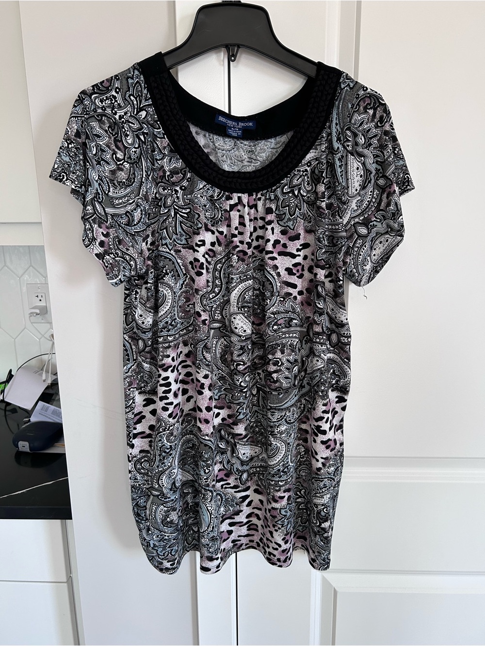 Beechers Brook NY Bohemian Paisley Patchwork Lightweight Everyday Blouse Top